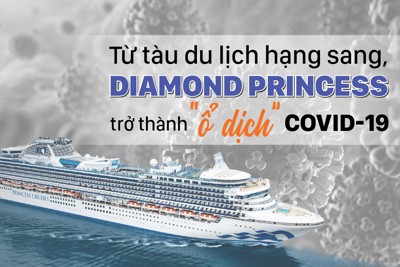 [Infographic] Từ tàu du lịch hạng sang, Diamond Princess trở thành “ổ dịch” Covid-19