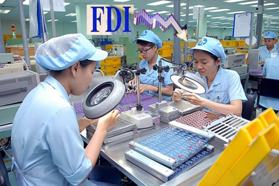 Tổng vốn FDI vào Việt Nam giảm 23,6% trong 2 tháng đầu năm
