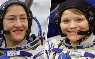 Lần đầu tiên nhóm thám hiểm vũ trụ chỉ toàn nữ