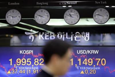 Giá trị cổ phiếu của 100 người giàu nhất sàn chứng khoán Hàn Quốc giảm gần 8%