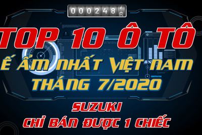 [Infographics] TOP 10 ô tô ế ẩm nhất Việt Nam tháng 7/2020: Suzuki Celerio chỉ bán được một chiếc