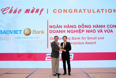 Baoviet Bank nhận giải thưởng ngân hàng đồng hành cùng doanh nghiệp nhỏ và vừa năm 2019