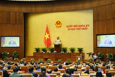 Thủ tướng Chính phủ Phạm Minh Chính trình Quốc hội cơ cấu Chính phủ nhiệm kỳ khóa XV