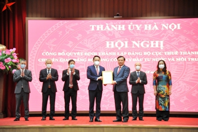 Công bố quyết định thành lập Đảng bộ Cục Thuế TP. Hà Nội trực thuộc Thành uỷ Hà Nội