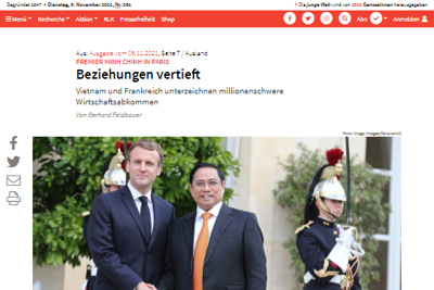Báo Đức: Việt Nam và Pháp ký hiệp định kinh tế trị giá hàng triệu euro