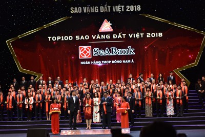 SeABank nhận giải thưởng Sao vàng đất Việt và thương hiệu dẫn đầu Việt Nam 2018
