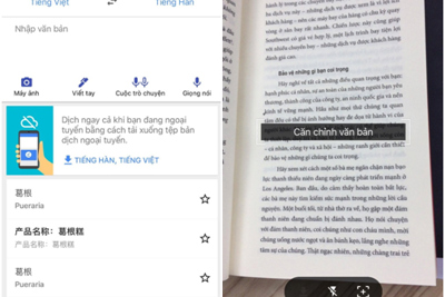 Google dịch cập nhật tiếng Việt vào tính năng dịch qua camera
