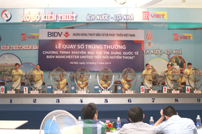 BIDV quay số trúng thưởng Chương trình khuyến mại  thẻ tín dụng quốc tế BIDV Manchester United "Kết nối huyền thoại" 
