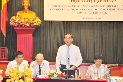Tập huấn quy định quản lý, sử dụng và khai thác cấp nước sạch nông thôn tập trung