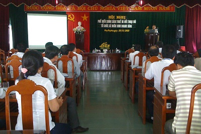 Chi cục Thuế huyện Duy Xuyên tổ chức Hội nghị tập huấn và đối thoại với các doanh nghiệp kinh doanh vàng