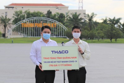THACO ủng hộ 100.000 bộ kit test nhanh COVID-19 cho tỉnh Quảng Nam 