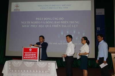 Công ty Điện lực Bắc Ninh phát động ủng hộ người nghèo và đồng bào miền Trung 