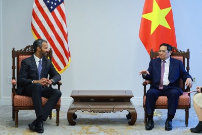 Thủ tướng Phạm Minh Chính tiếp Tổng Giám đốc WB và lãnh đạo một số tập đoàn lớn của Hoa Kỳ