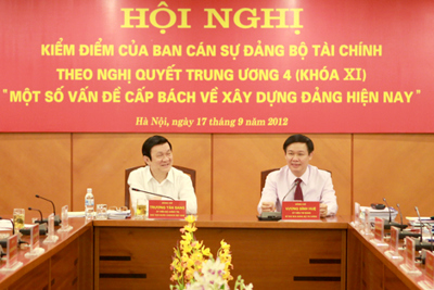 Ban Cán sự Đảng Bộ Tài chính kiểm điểm tự phê bình và phê bình theo Nghị quyết Trung ương 4 