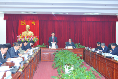 Bộ trưởng Vương Đình Huệ làm việc với tỉnh Lai Châu về tình hình KT-XH và thực hiện nhiệm vụ tài chính ngân sách năm 2012