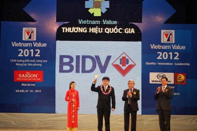 BIDV lần thứ 3 liên tiếp được công nhận Thương hiệu quốc gia