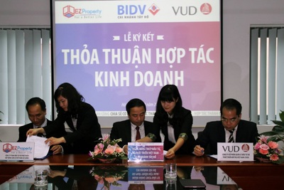 BIDV Tây Hồ ký thỏa thuận hợp tác với EZ Land và VUD