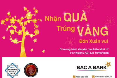 “Nhận quà, Trúng vàng, Đón Xuân vui” với BAC A Bank “Nhận quà, Trúng vàng, Đón Xuân vui” với BAC A Bank