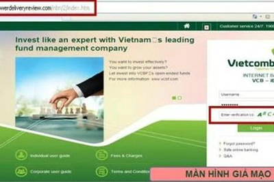 Nguy cơ mất tài khoản ngân hàng từ những trang web giả mạo