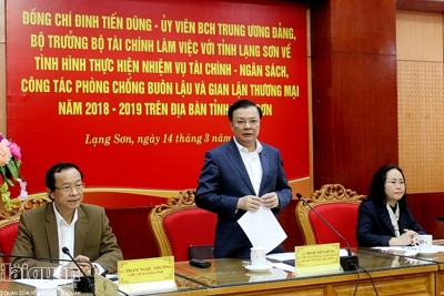Bộ trưởng Đinh Tiến Dũng làm việc với tỉnh Lạng Sơn về thực hiện nhiệm vụ tài chính - ngân sách