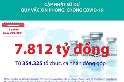 [Infographics] Quỹ Vắc xin phòng, chống Covid-19 đã tiếp nhận ủng hộ 7.812 tỷ đồng