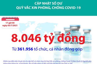 Quỹ Vắc xin phòng, chống Covid-19 đã tiếp nhận ủng hộ 8.046 tỷ đồng