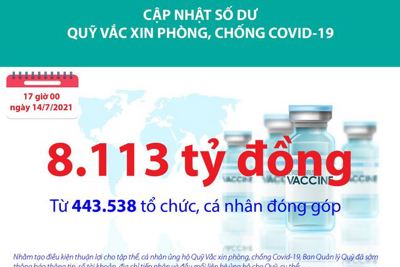 [Infographics] Quỹ Vắc xin phòng, chống Covid-19 đã tiếp nhận ủng hộ 8.113 tỷ đồng