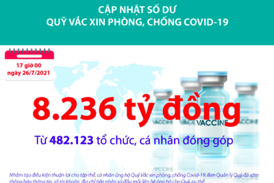 [Infographics] Quỹ Vắc xin phòng, chống Covid-19 đã tiếp nhận ủng hộ 8.236 tỷ đồng