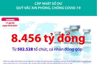 [Infographics] Quỹ Vắc xin phòng, chống COVID-19 đã tiếp nhận ủng hộ 8.456 tỷ đồng