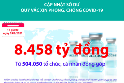 [Infographics] Quỹ Vắc xin phòng, chống COVID-19 đã tiếp nhận ủng hộ 8.458 tỷ đồng