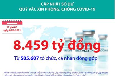 [Infographics] Quỹ Vắc xin phòng, chống COVID-19 đã tiếp nhận ủng hộ 8.459 tỷ đồng