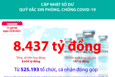 [Infographics] Quỹ Vắc xin phòng, chống COVID-19 còn dư 8.437 tỷ đồng