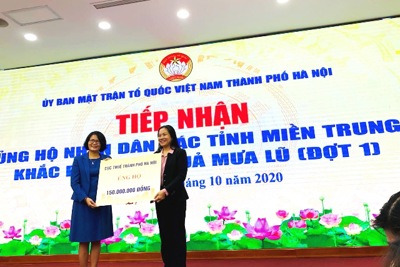 Cục Thuế TP. Hà Nội ủng hộ 150 triệu đồng hỗ trợ nhân dân các tỉnh miền Trung
