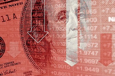  Chứng khoán đi xuống, USD mất giá khi Chính phủ Mỹ đóng cửa 