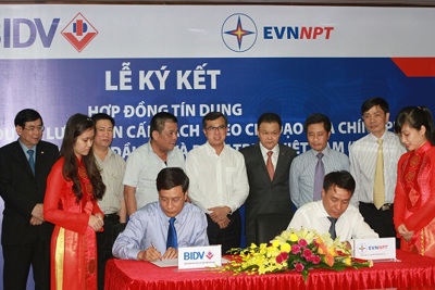 BIDV và EVNNPT ký kết hợp đồng tín dụng tài trợ vốn  cho 3 dự án lưới điện cấp bách 