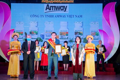 Amway Việt Nam lần thứ 8 liên tiếp vinh dự nhận giải thưởng “sản phẩm vàng vì sức khỏe cộng đồng” 