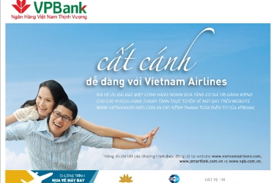Tặng 2 triệu đồng khi mua vé máy bay bằng thẻ nội địa VPBank