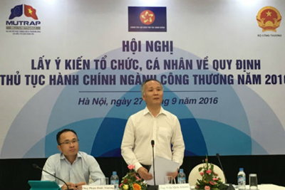 Bộ Công Thương lấy ý kiến về thủ tục hành chính