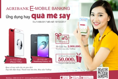 Trúng iPhone 7 Plus với Agribank E-mobile banking