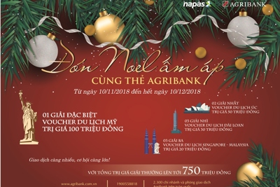 Đón Noel ấm áp cùng thẻ Agribank