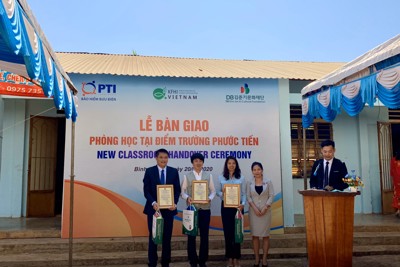 PTI trao tặng phòng học cho trường tiểu học Hưng Phước tại Bình Phước