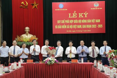 BHXH Việt Nam và Hội Nông dân Việt Nam ký Quy chế phối hợp giai đoạn 2022 - 2025