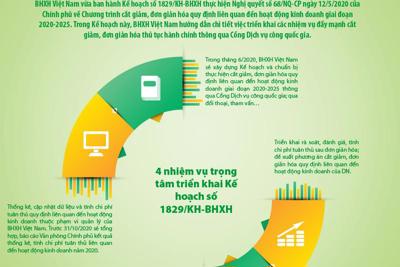 [Infographics] Kế hoạch cắt giảm, đơn giản hóa thủ tục hành chính của BHXH Việt Nam