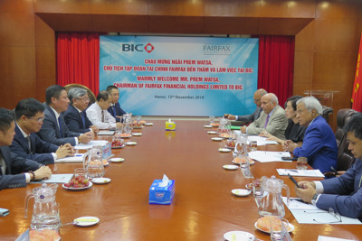 Chủ tịch Tập đoàn FairFax Prem Watsa thăm và làm việc tại BIC