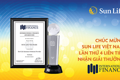 Sun Life Việt Nam lần thứ 4 liên tiếp nhận giải thưởng từ Tạp chí Tài chính Quốc tế 