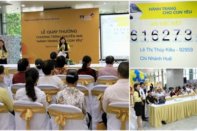 PVcomBank quay số trúng thưởng chương trình khuyến mại “Hành trang cho con yêu”