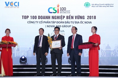 Novaland nằm trong top 100 doanh nghiệp bền vững 2018