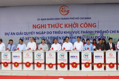 BIDV tài trợ vốn cho dự án giải quyết ngập do triều tại TP. Hồ Chí Minh