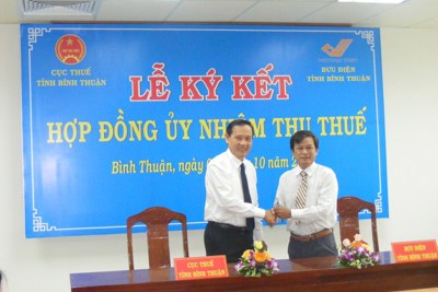 Cục Thuế - Bưu điện tỉnh Bình Thuận: Ký kết Hợp đồng Ủy nhiệm thu thuế