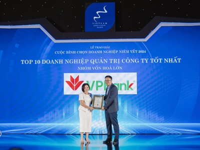 VPBank lọt Top 10 doanh nghiệp quản trị công ty tốt nhất 2024